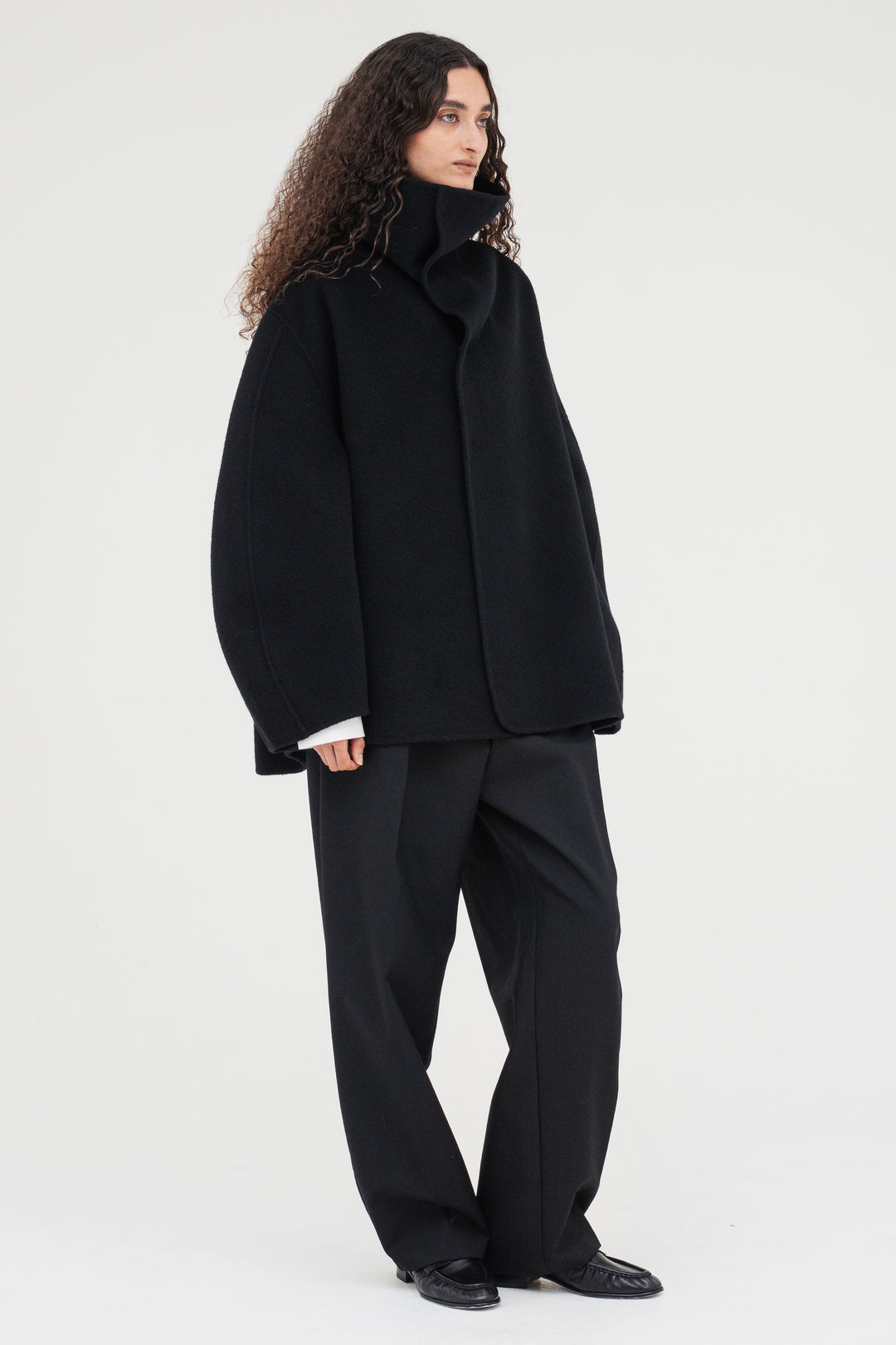 Cashmere Double-Faced Short Coat