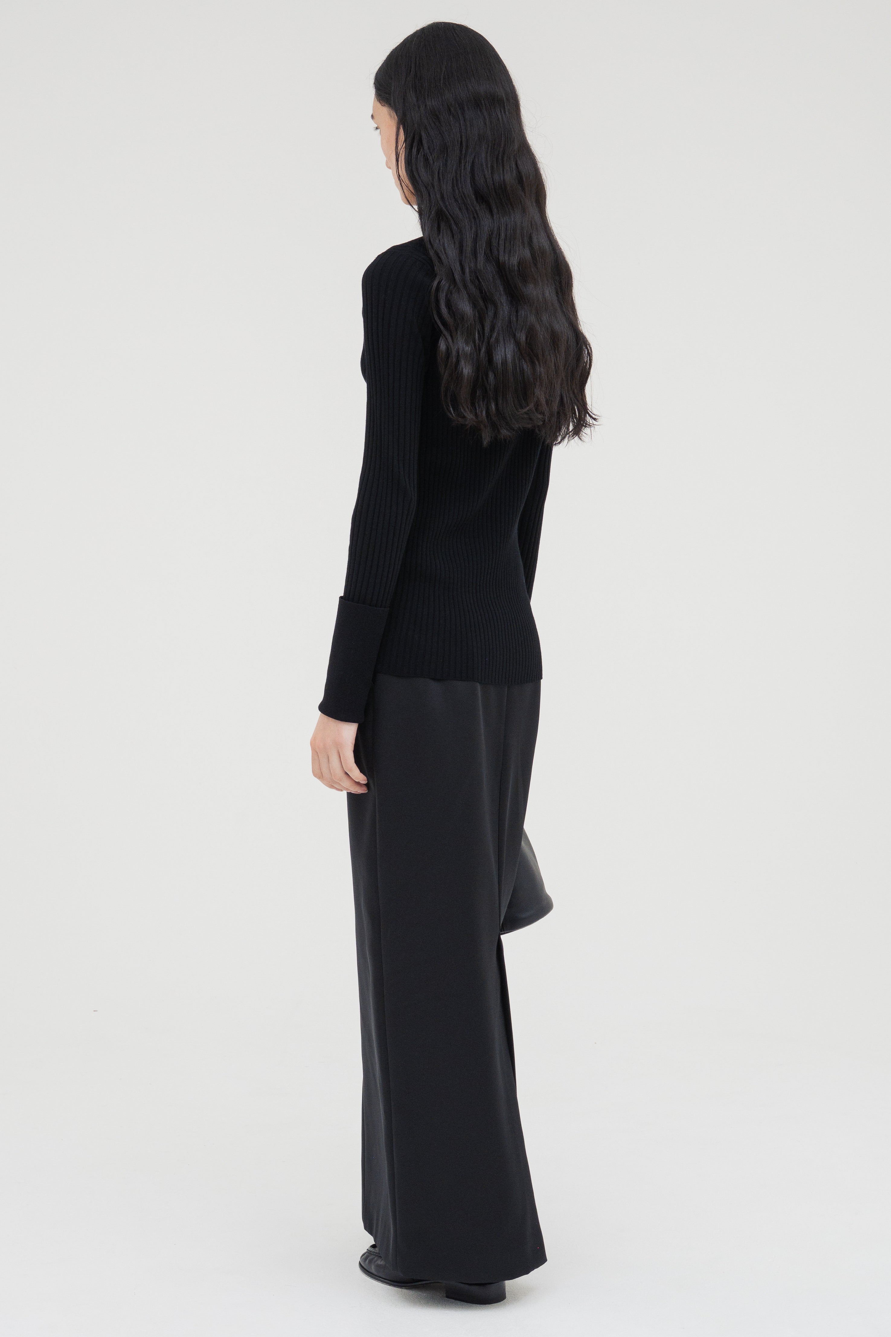 Long Sleeve Rib Cardigan / Burgundy – (im)perf.