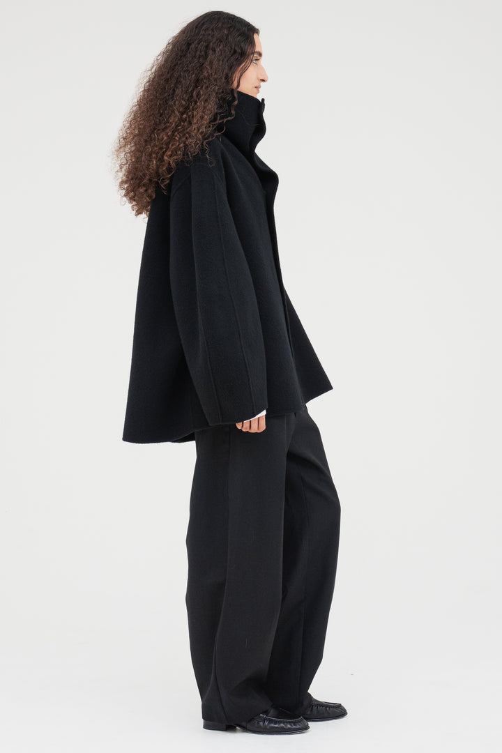 Cashmere Double-Faced Short Coat