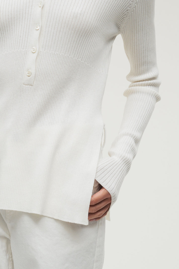 Silk Polo Knit / Camel