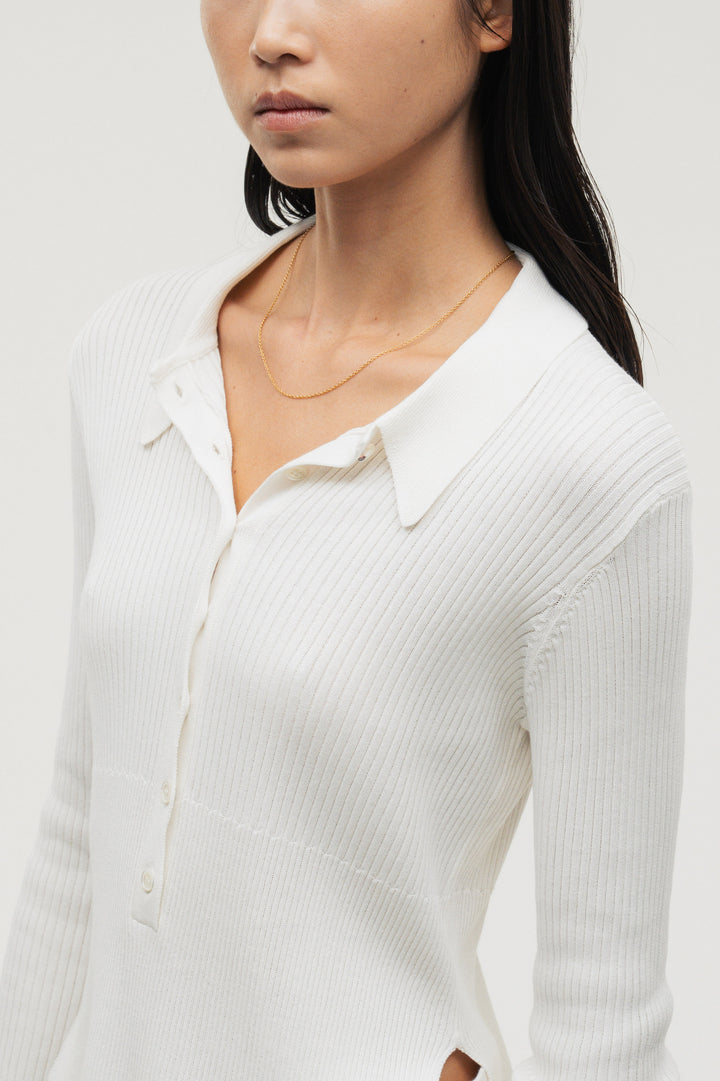 Silk Polo Knit / Camel
