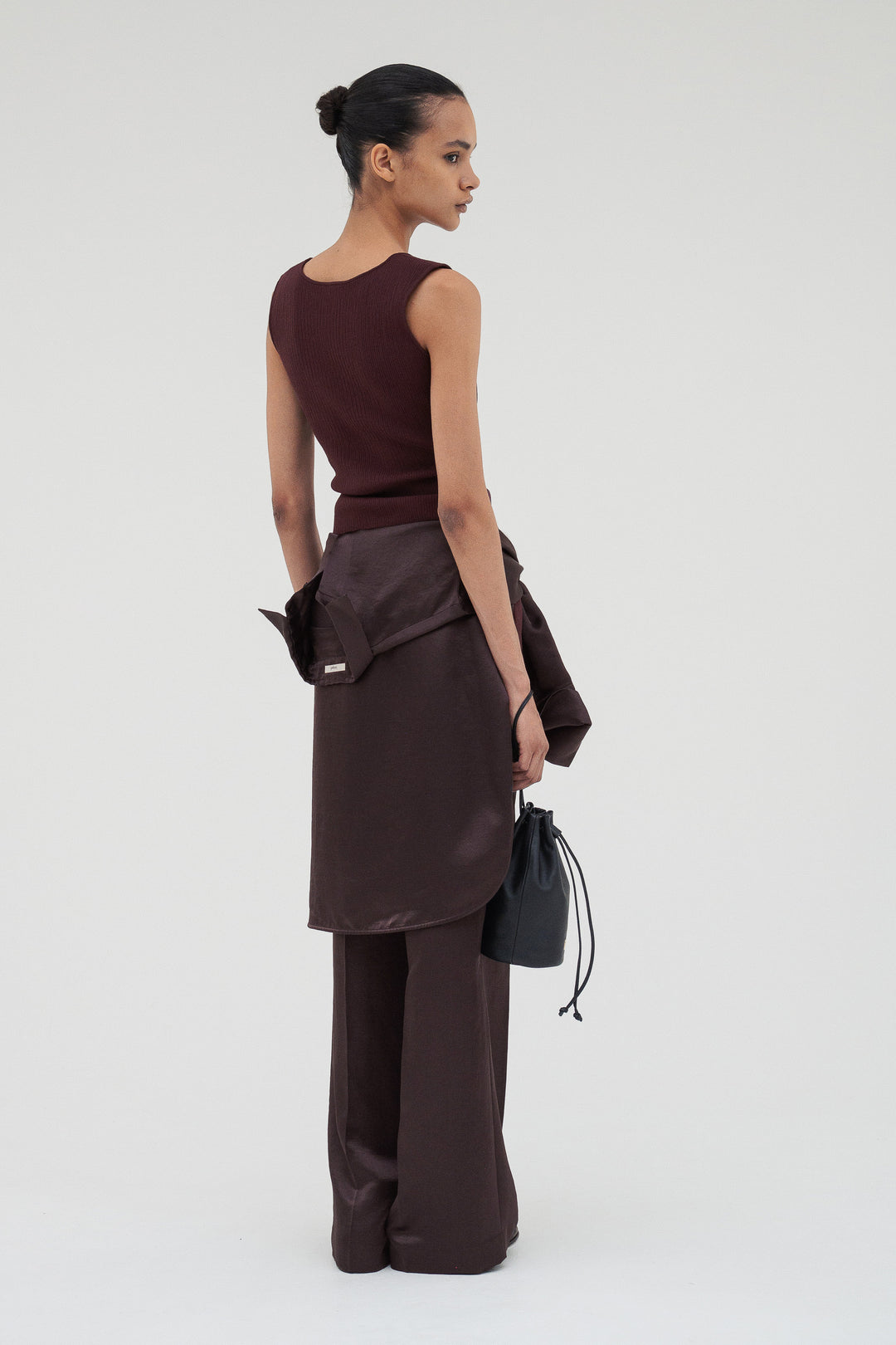 Vintage Satin Pants / Burgundy