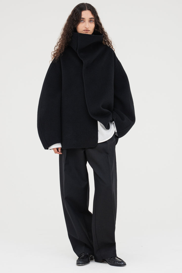 Cashmere Double-Faced Short Coat