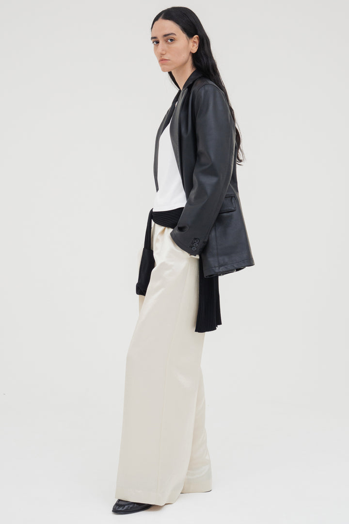 Vintage Satin Pants / Ecru