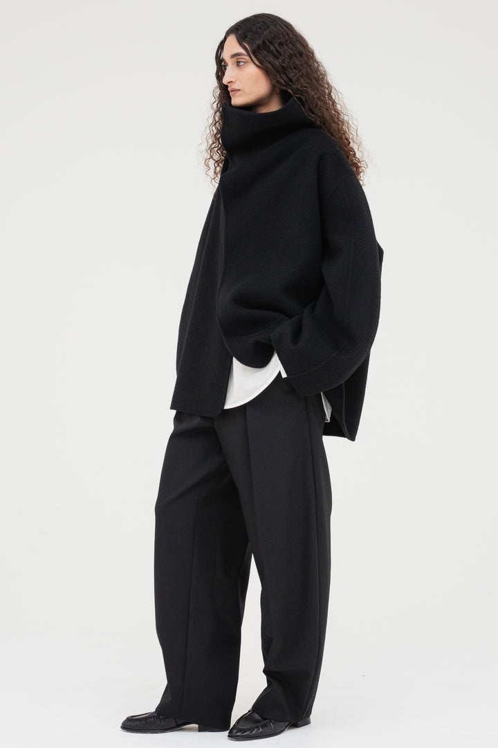 Cashmere Double-Faced Short Coat