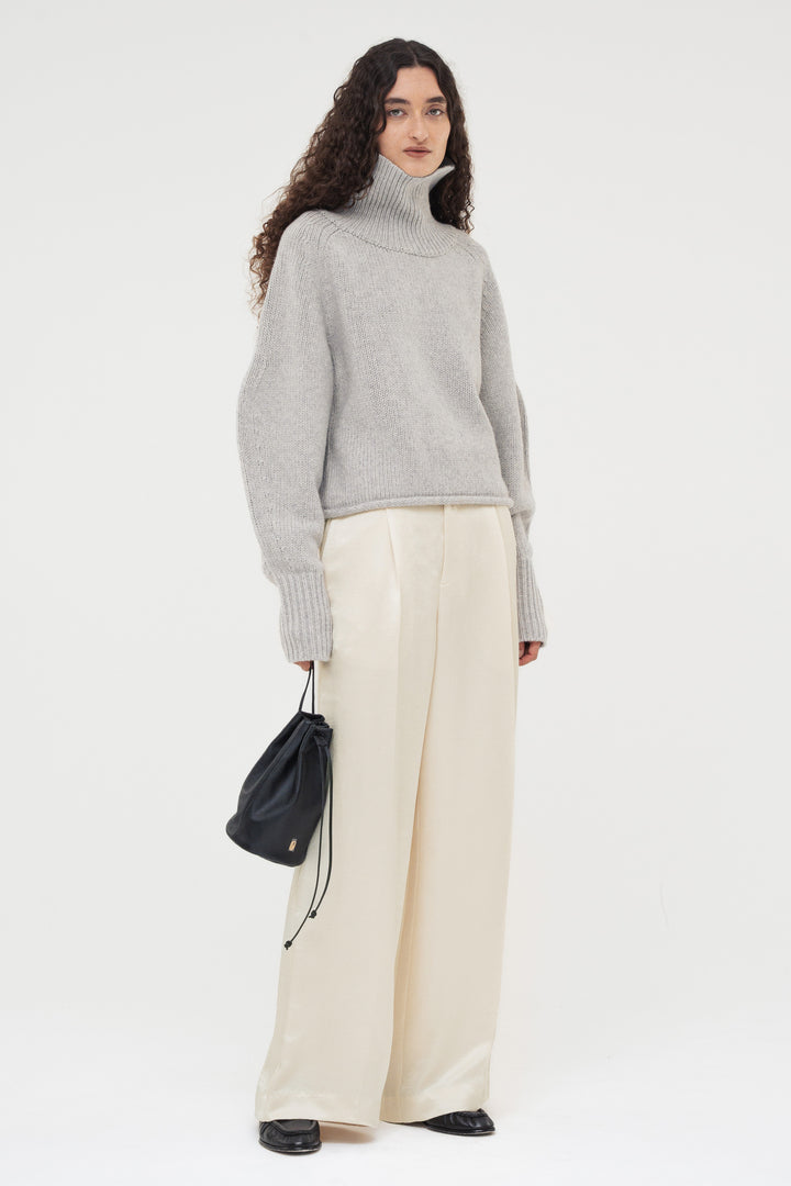 Vintage Satin Pants / Ecru