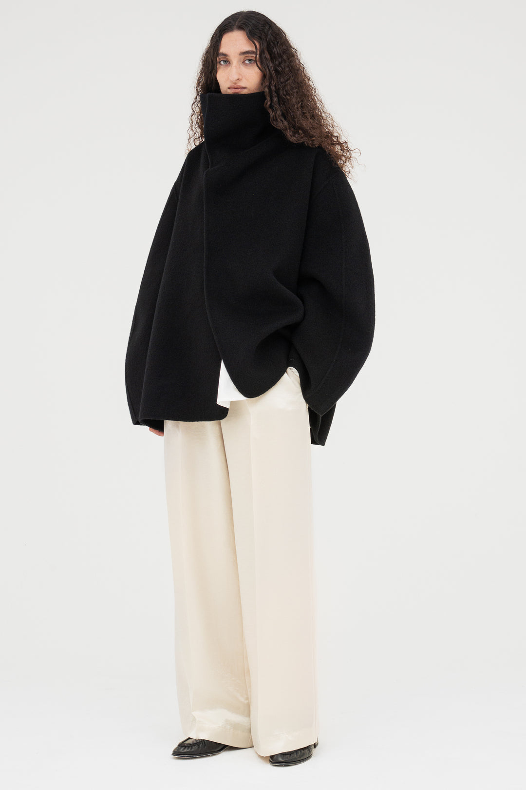 Cashmere Double-Faced Short Coat