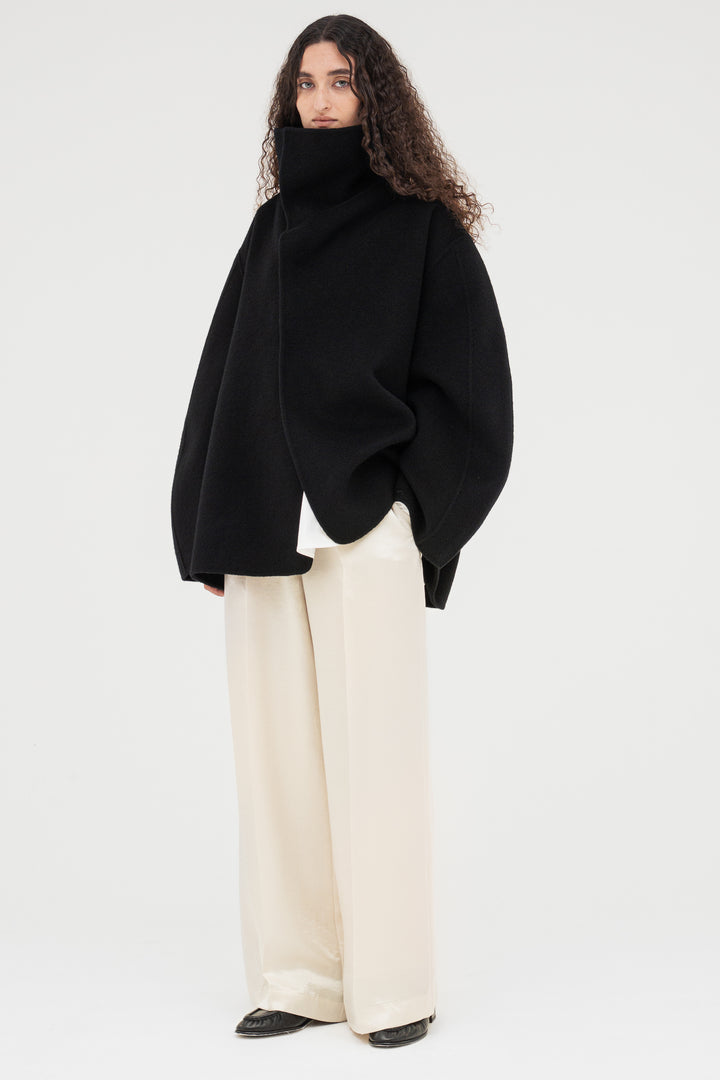 Cashmere Double-Faced Short Coat