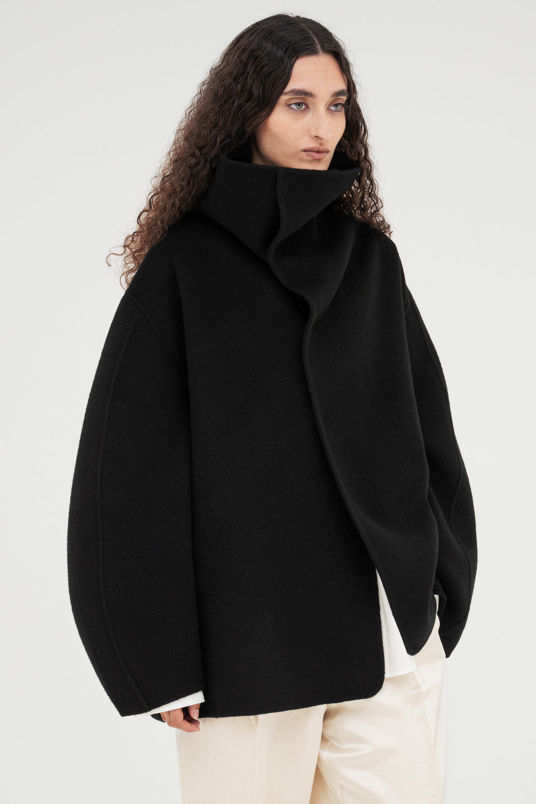 Cashmere Double-Faced Short Coat