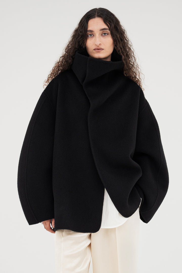 Cashmere Double-Faced Short Coat