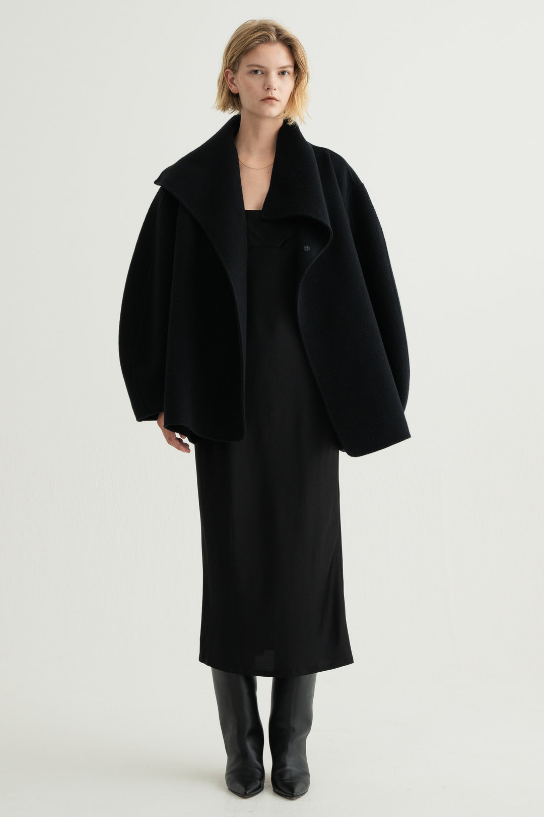 Cashmere Double-Faced Short Coat