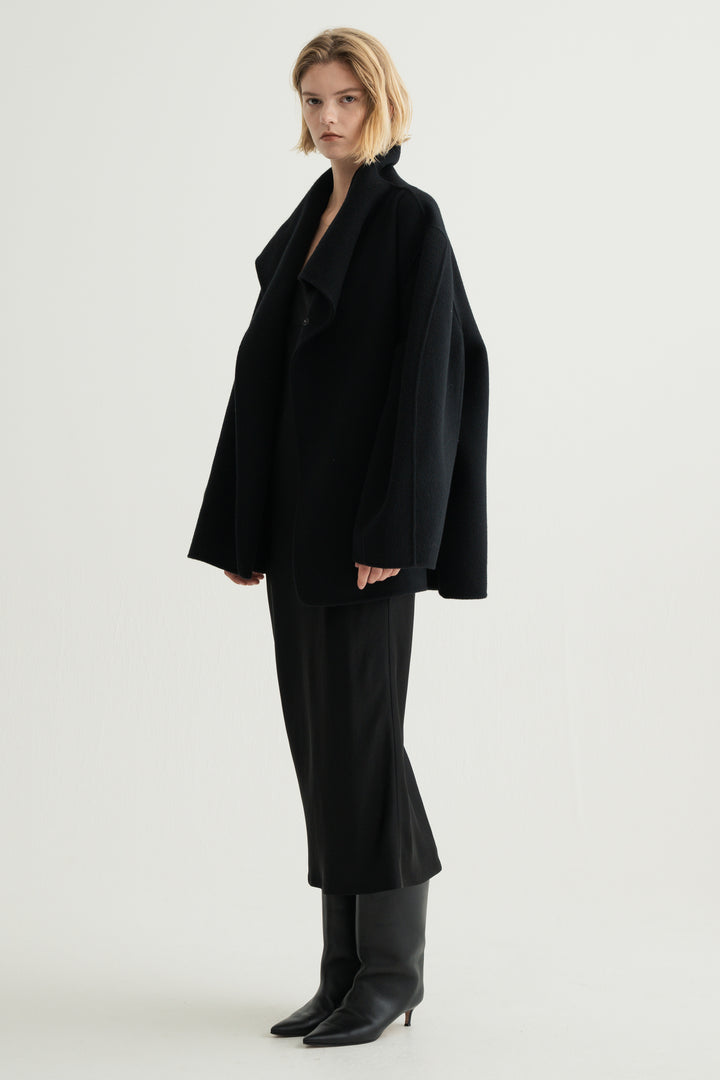Cashmere Double-Faced Short Coat