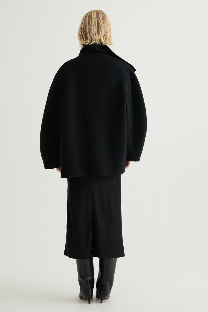 Cashmere Double-Faced Short Coat