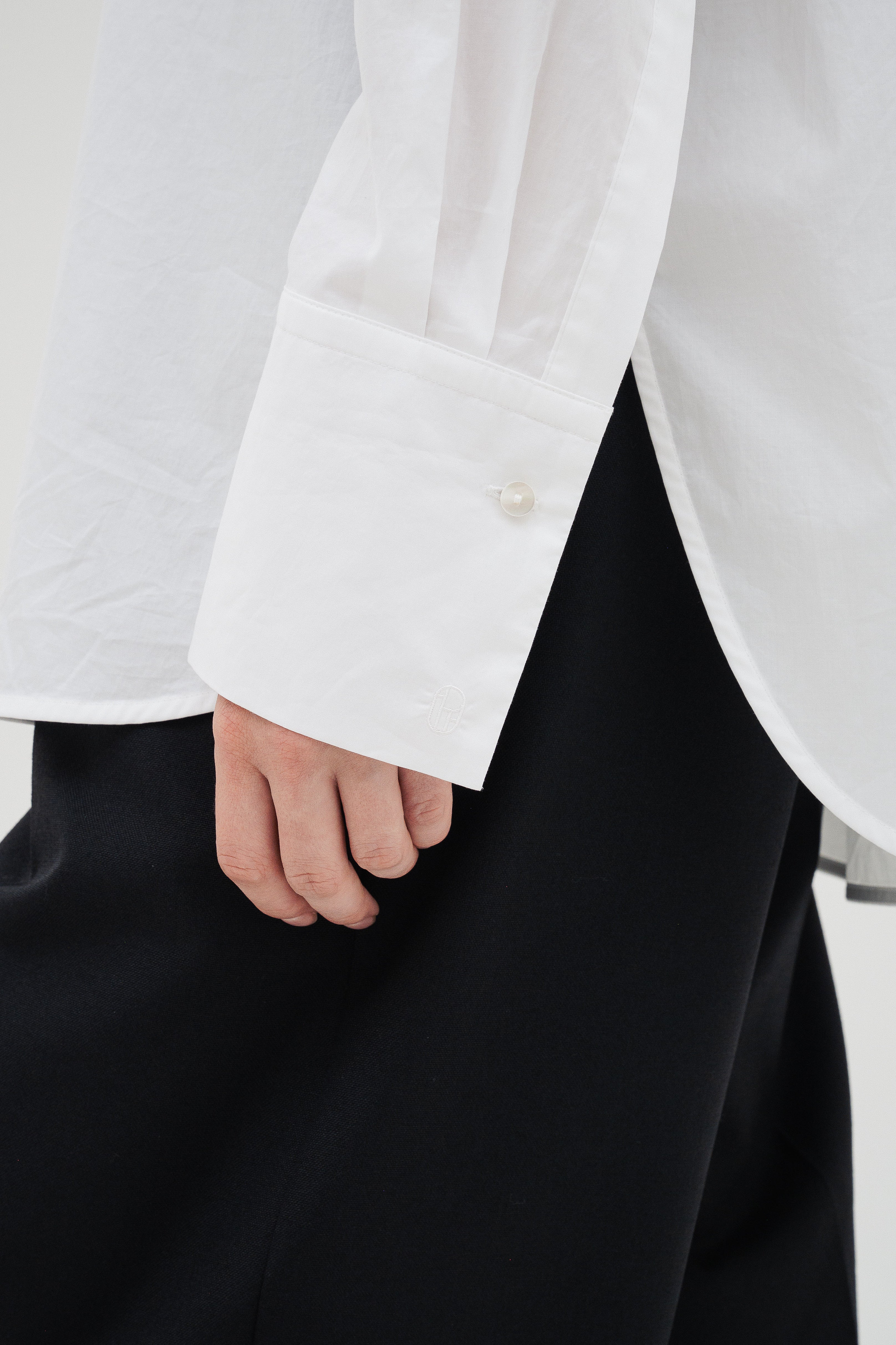 新品】imperf Vintage Satin Shirt Ecru