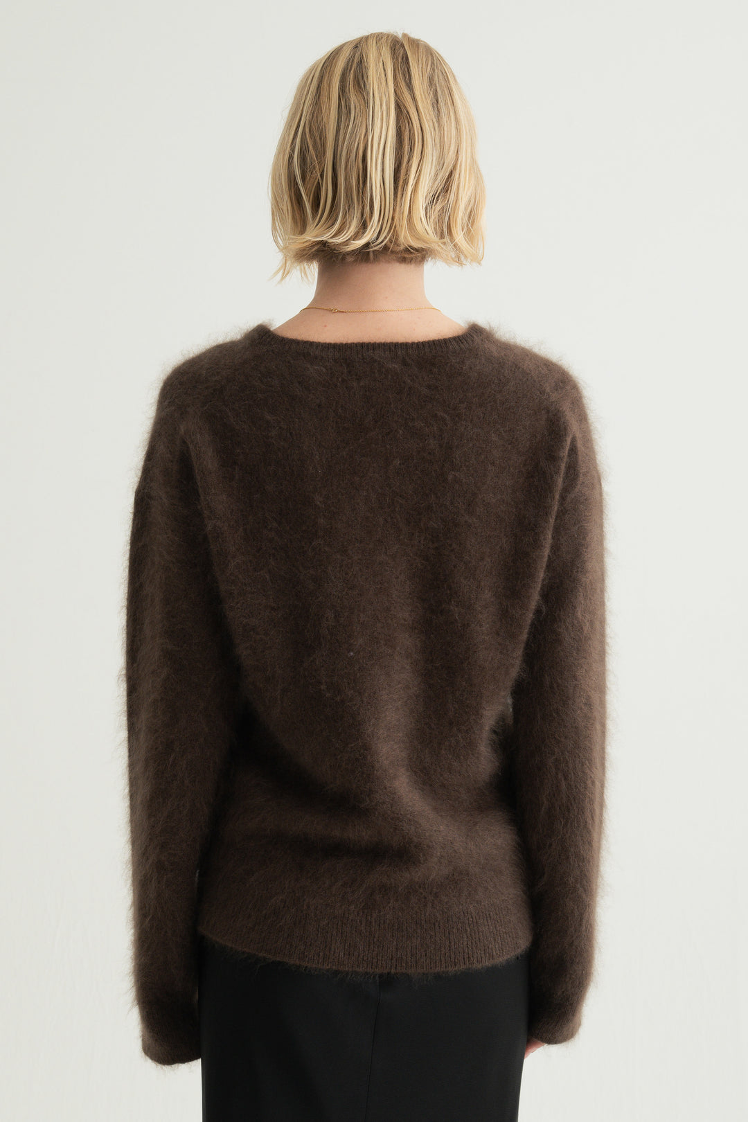 Cashmere Silk Wool V/N Knit / Grey