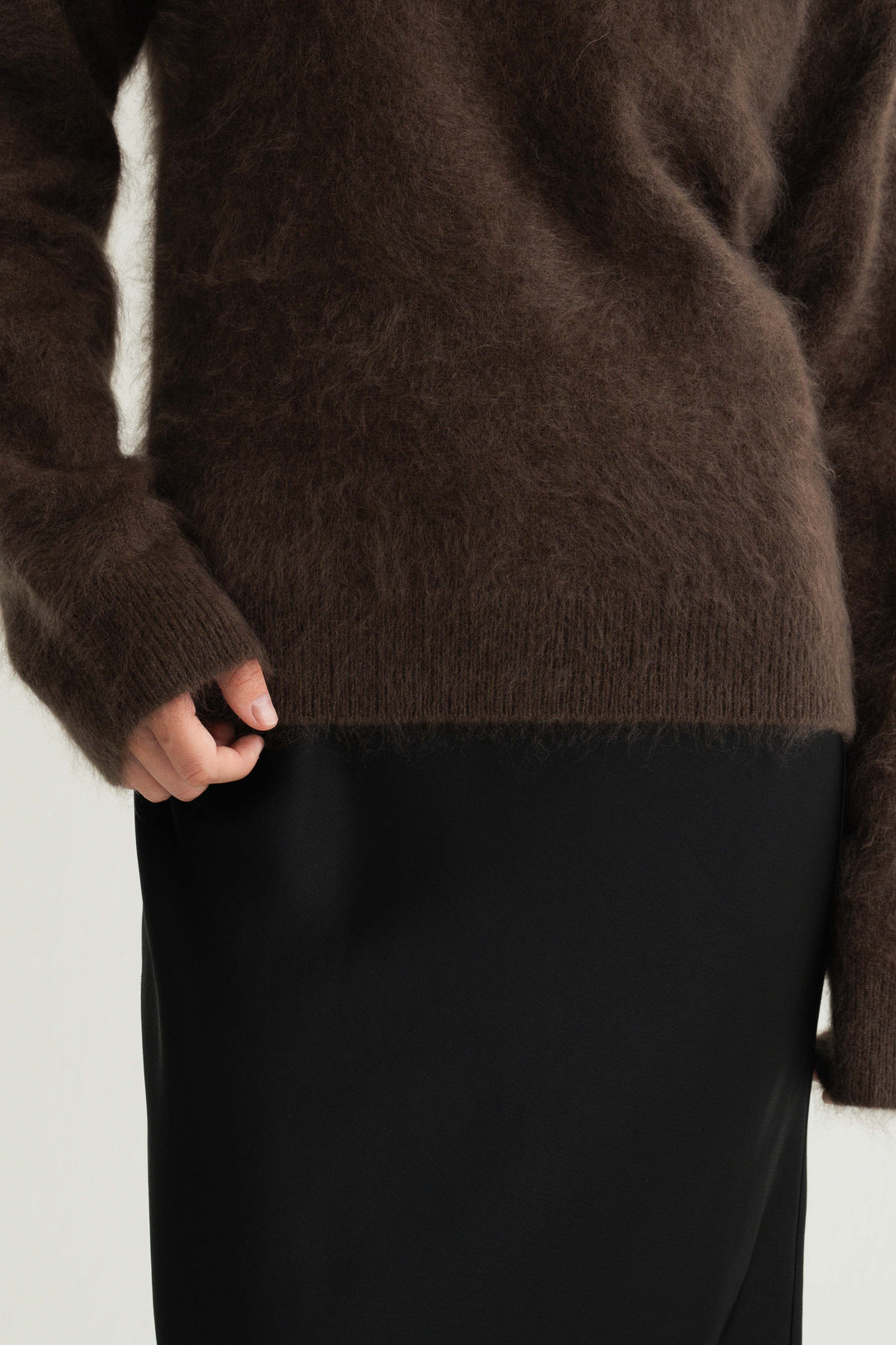 Cashmere Silk Wool V/N Knit / Grey