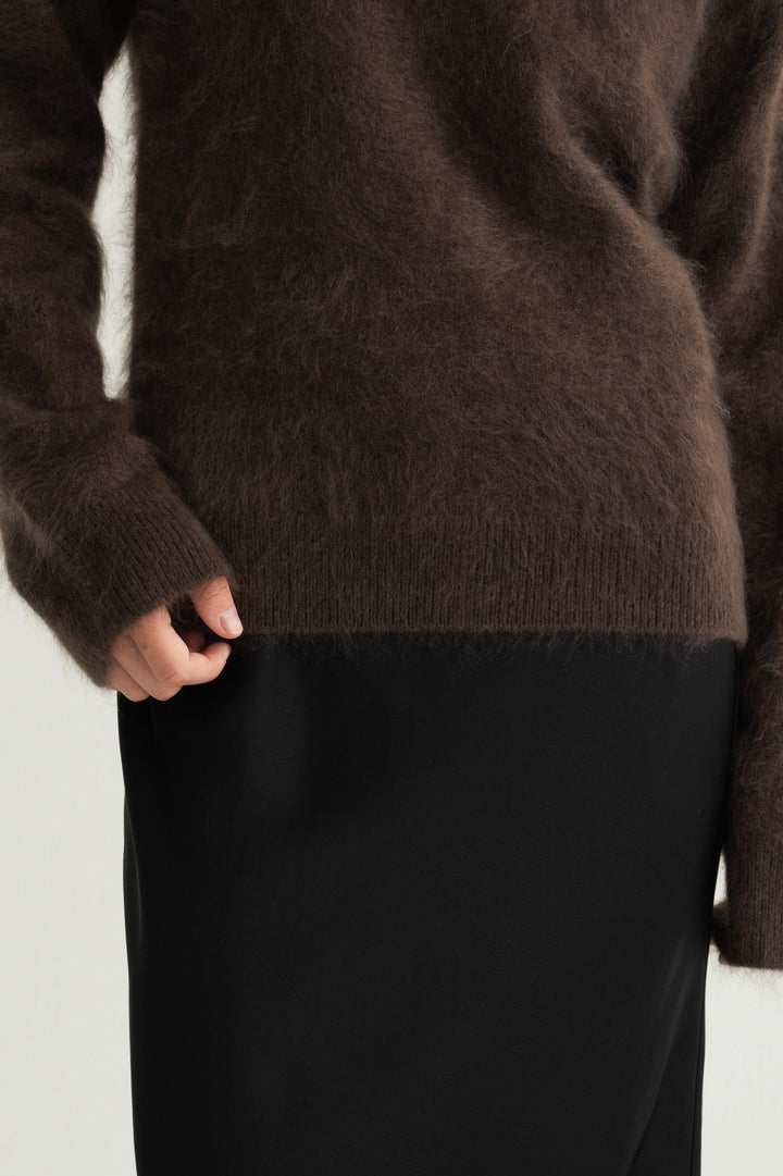 Cashmere Silk Wool V/N Knit / Grey