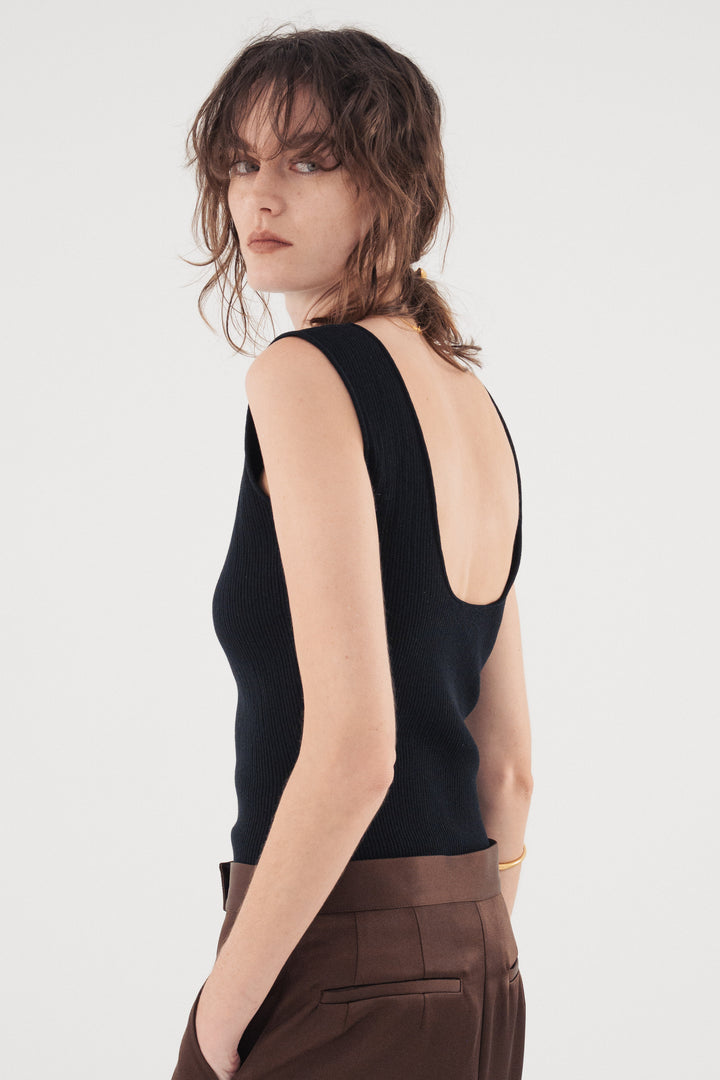 Modern Rib Tank Top / White