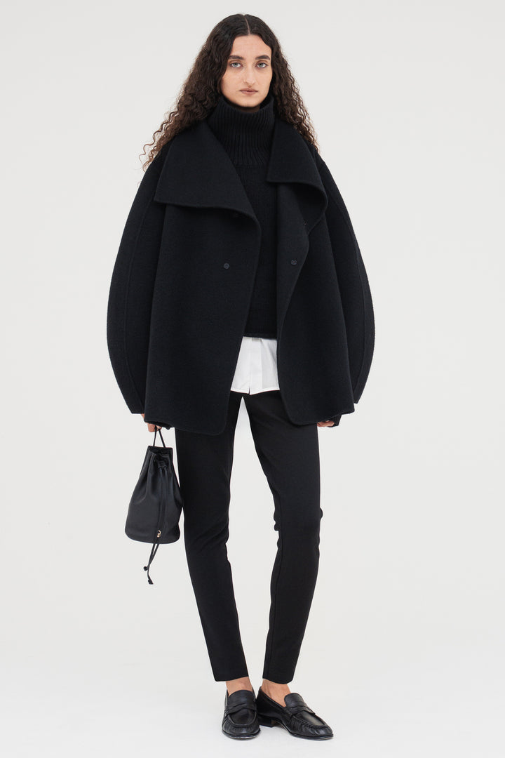 Cashmere Double-Faced Short Coat