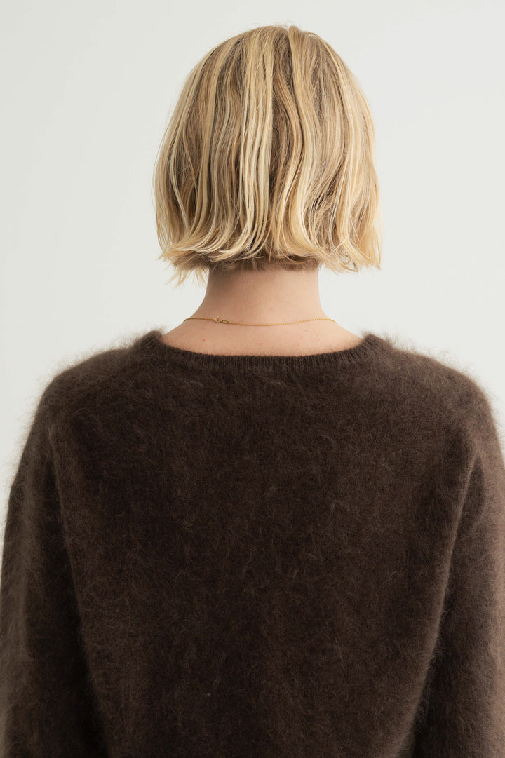 Cashmere Silk Wool V/N Knit / Grey