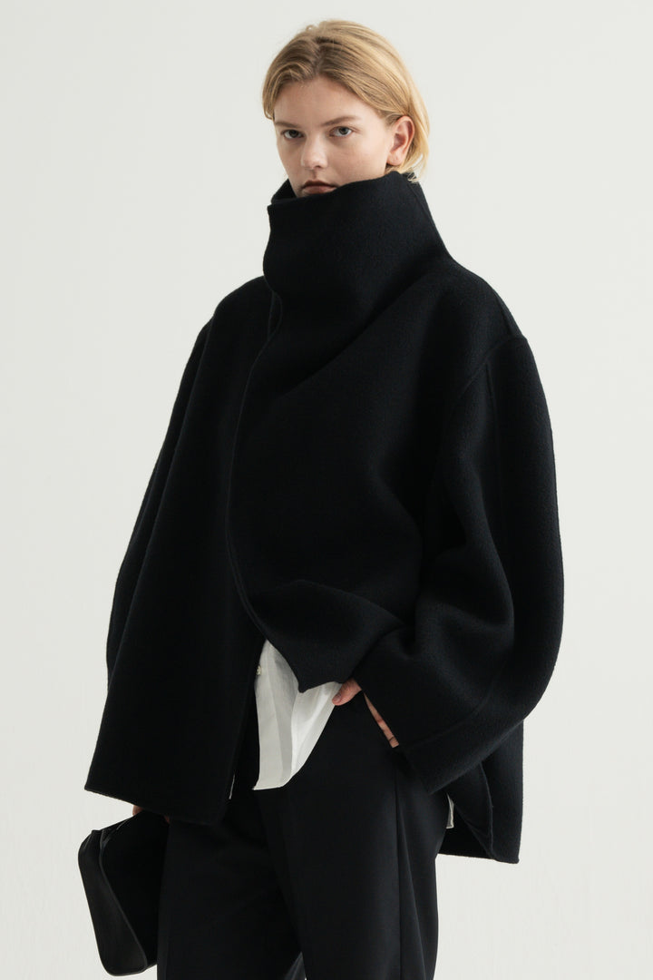 Cashmere Double-Faced Short Coat