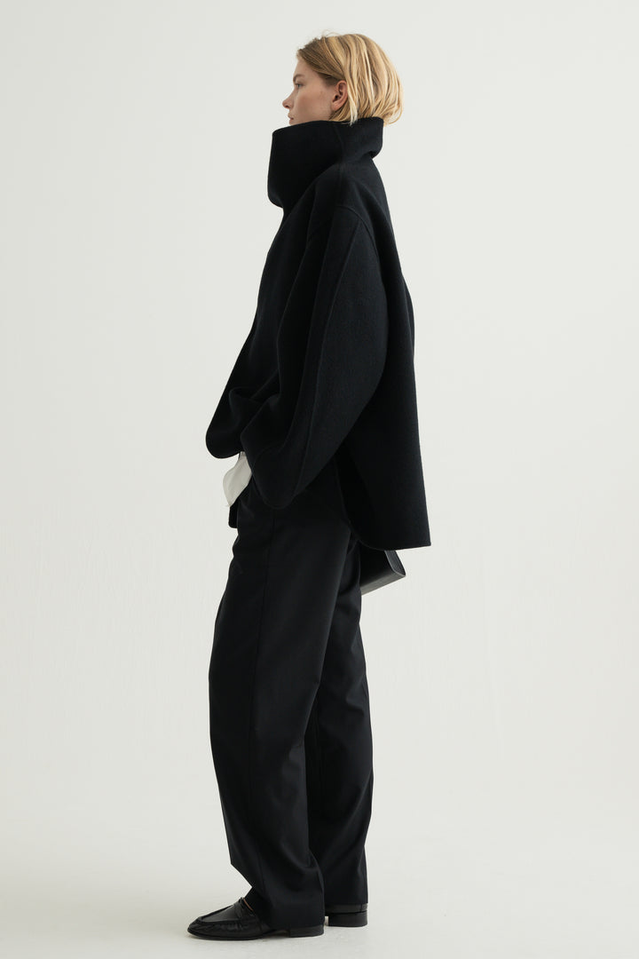 Cashmere Double-Faced Short Coat