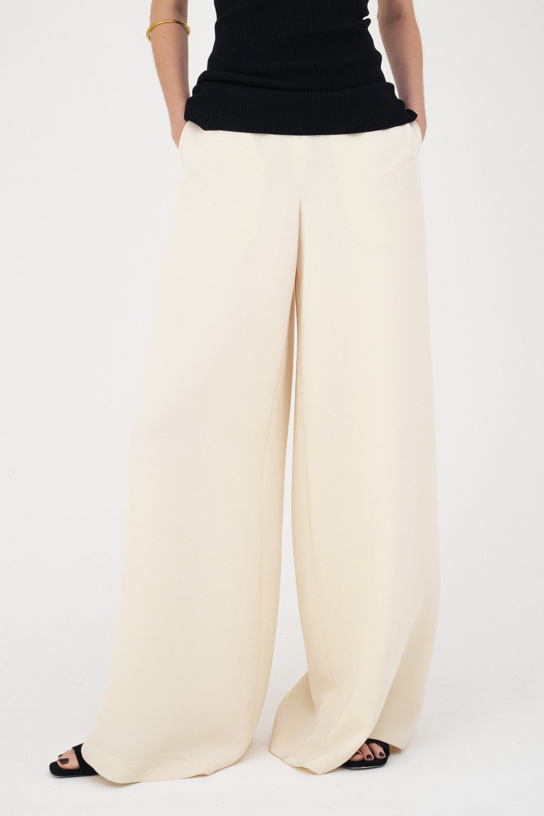 Flare Wide Trousers / Ecru