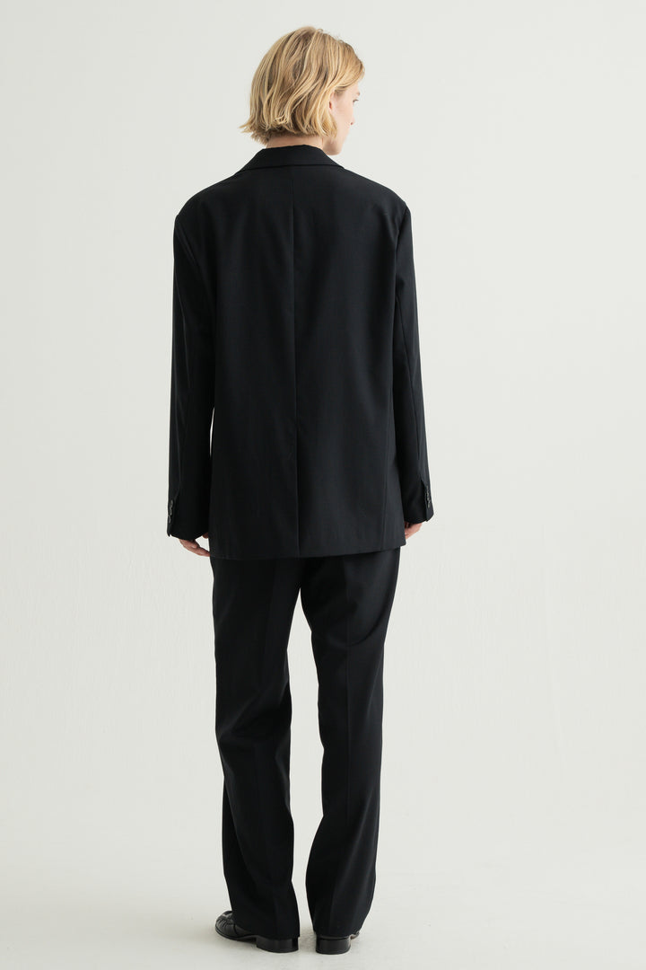 Virgin Wool Relaxed Jacket / Brown