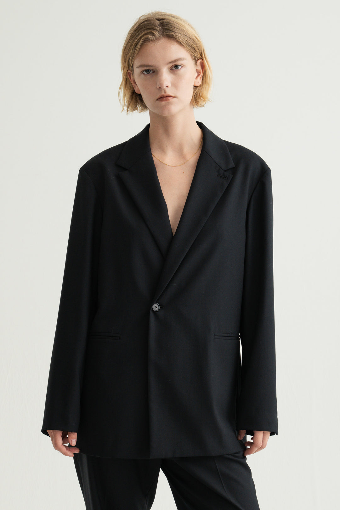 Virgin Wool Relaxed Jacket / Brown