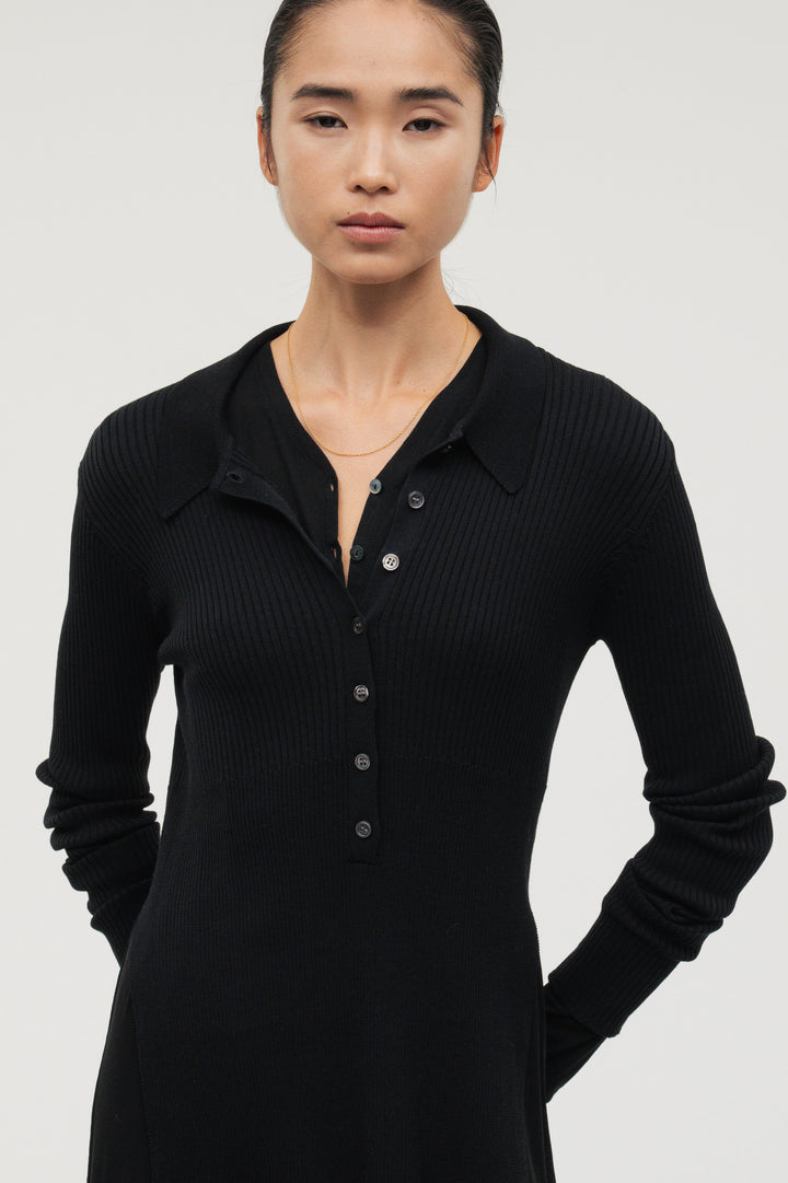 Silk Polo Knit / Camel
