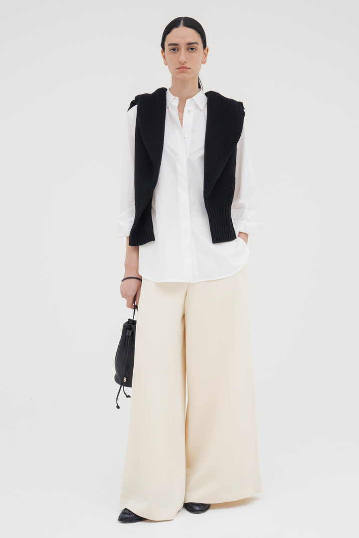 Flare Wide Trousers / Ecru