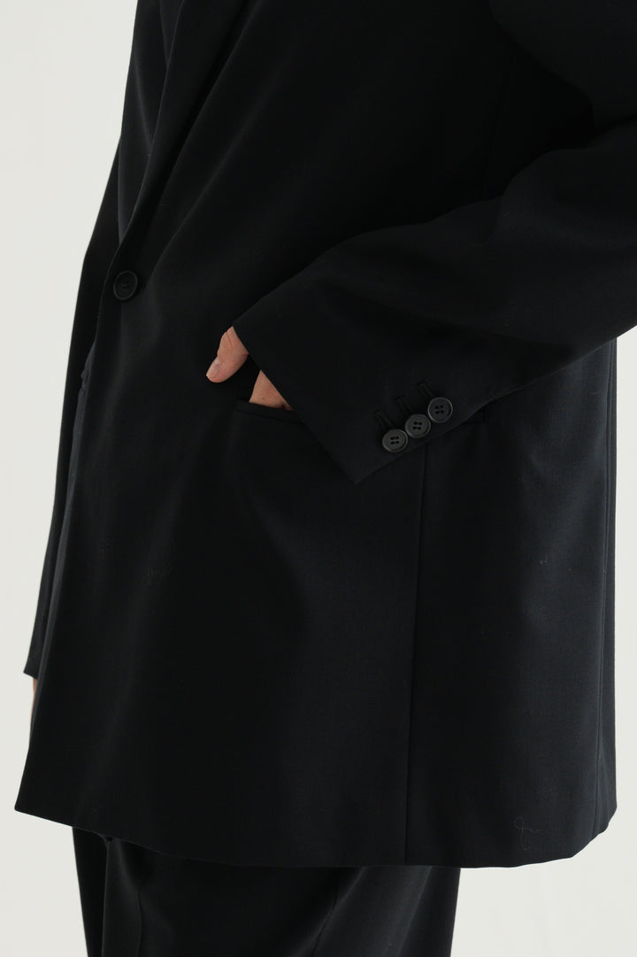 Virgin Wool Relaxed Jacket / Brown