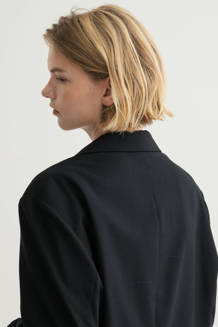 Virgin Wool Relaxed Jacket / Brown