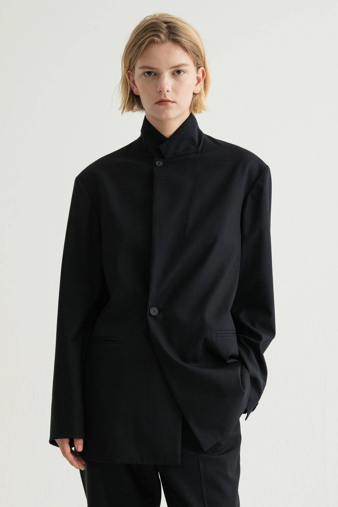 Virgin Wool Relaxed Jacket / Brown