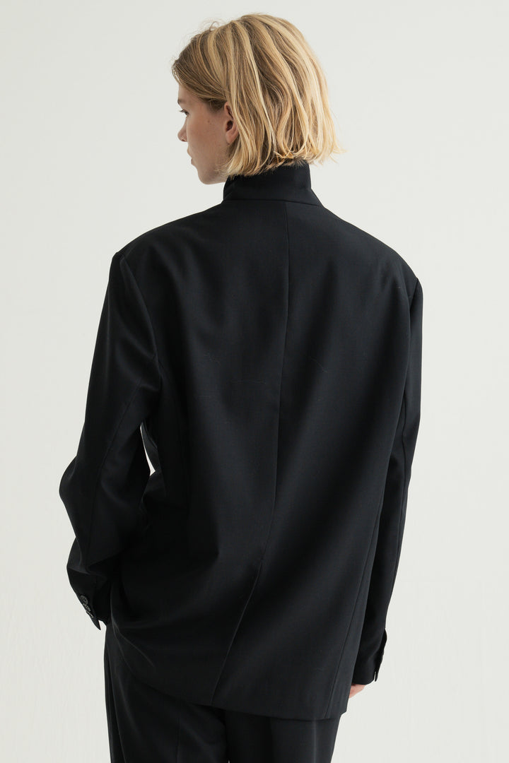 Virgin Wool Relaxed Jacket / Brown