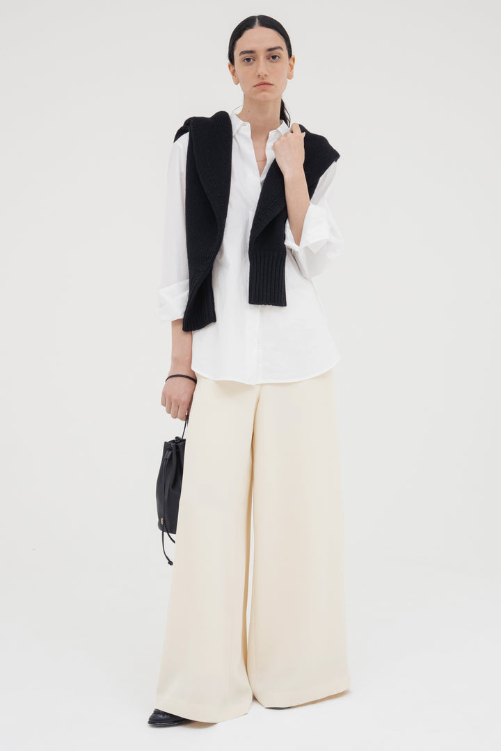 Flare Wide Trousers / Ecru