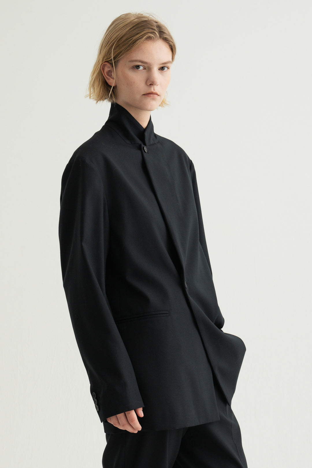 Virgin Wool Relaxed Jacket / Brown