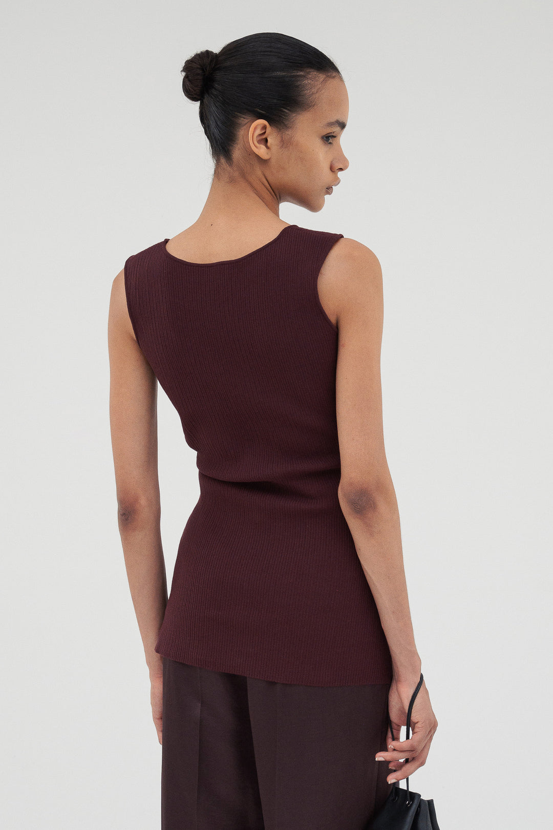Modern Rib Tank Top / Burgundy