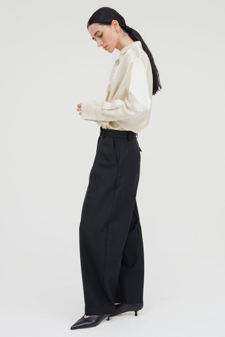 Vintage Satin Shirt / Ecru