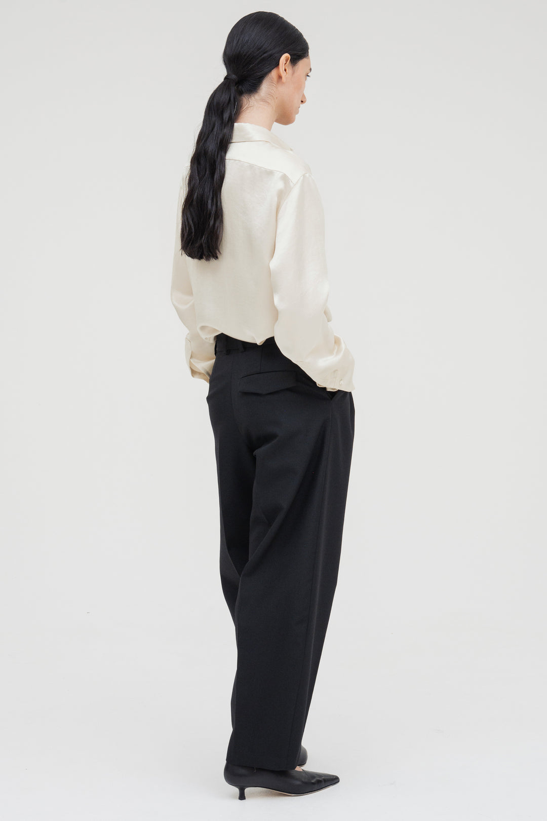 Vintage Satin Shirt / Ecru
