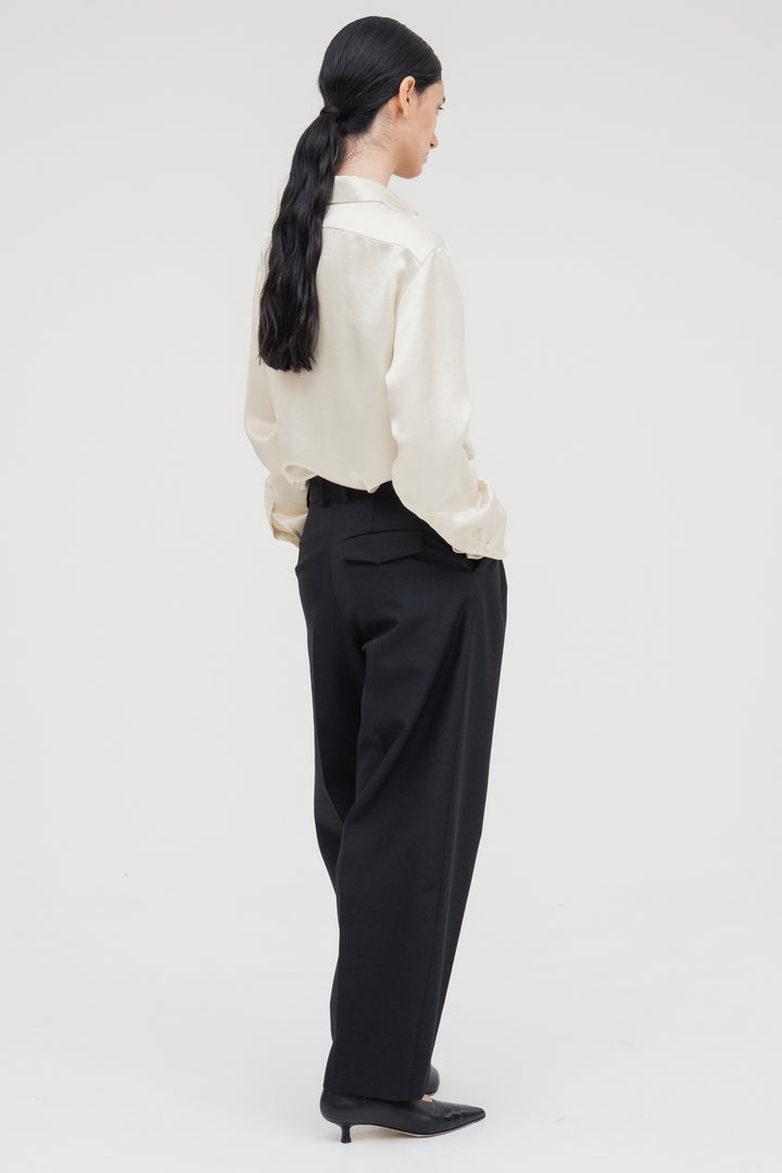 Vintage Satin Shirt / Ecru