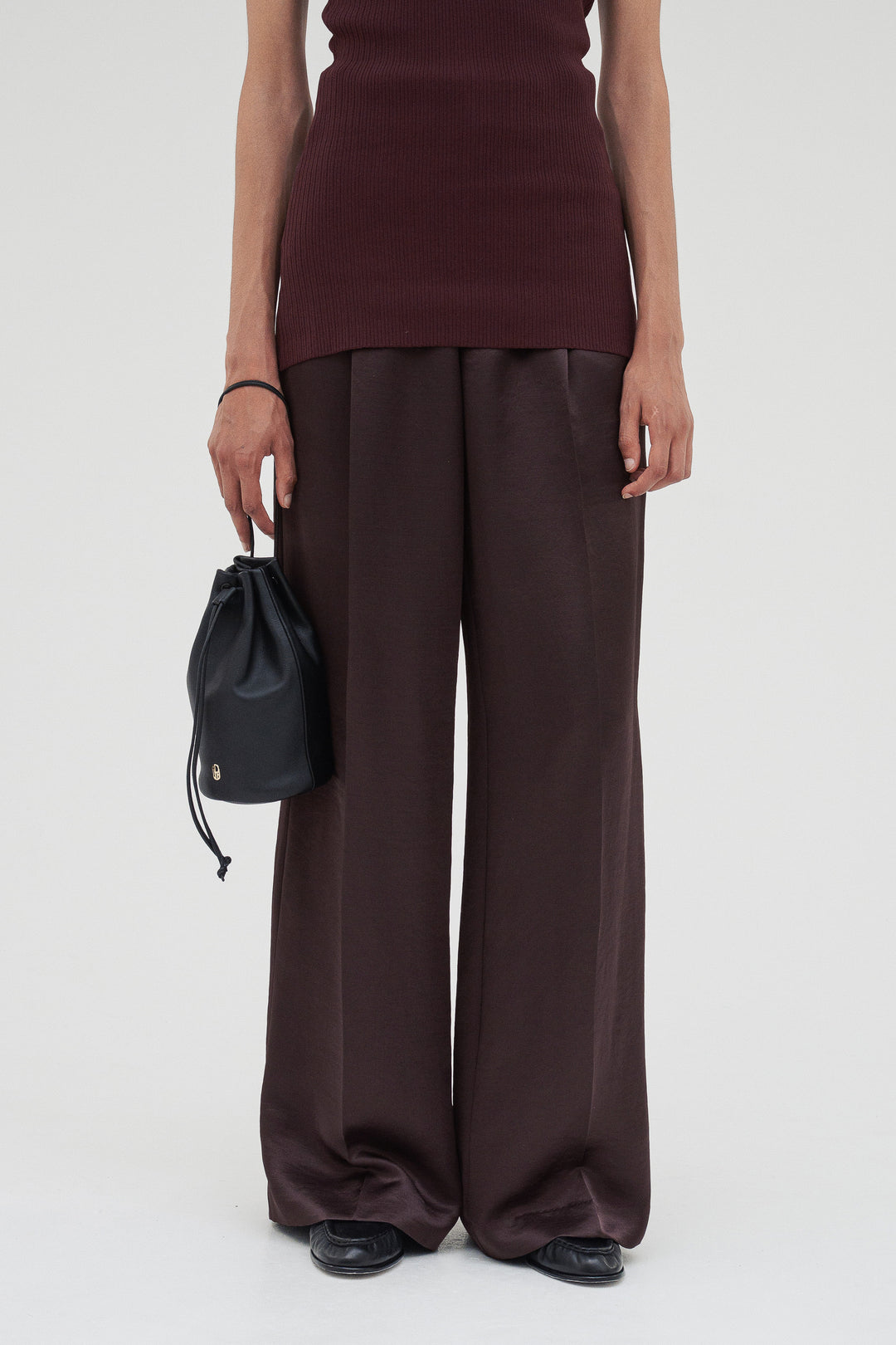 Vintage Satin Pants / Burgundy