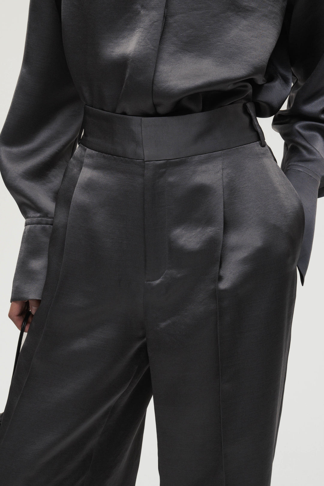 Vintage Satin Pants / Grey