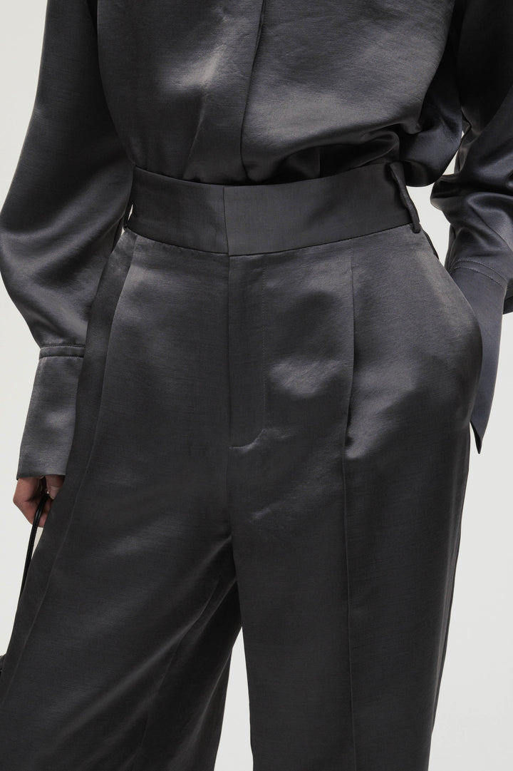 Vintage Satin Pants / Grey