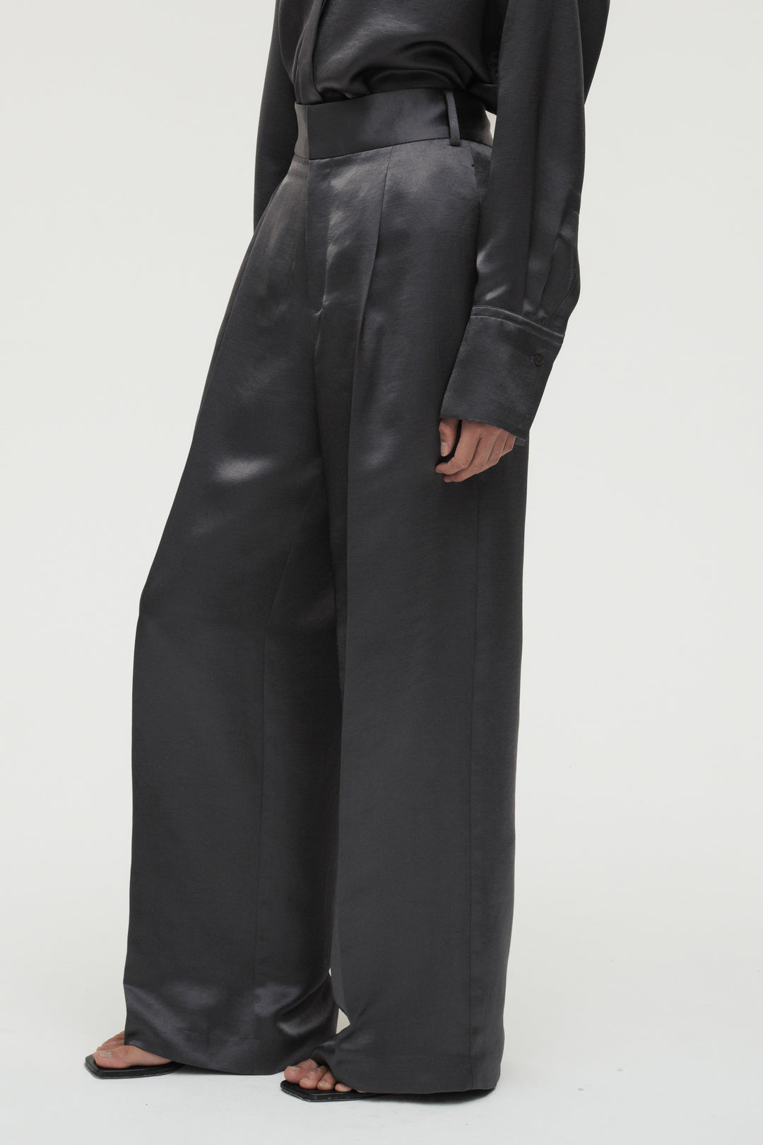 Vintage Satin Pants / Grey