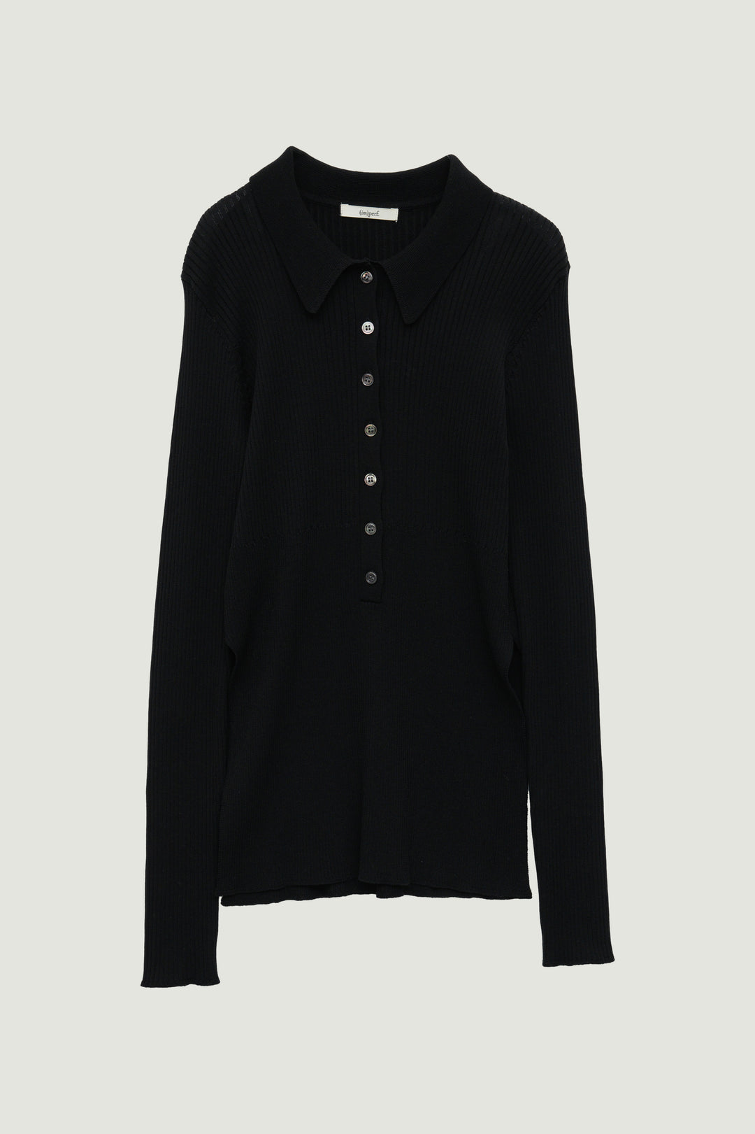 Silk Polo Knit / Black