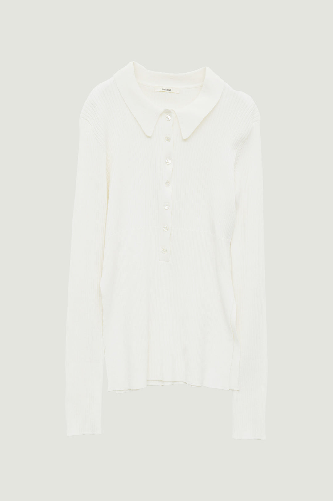 Silk Polo Knit / White