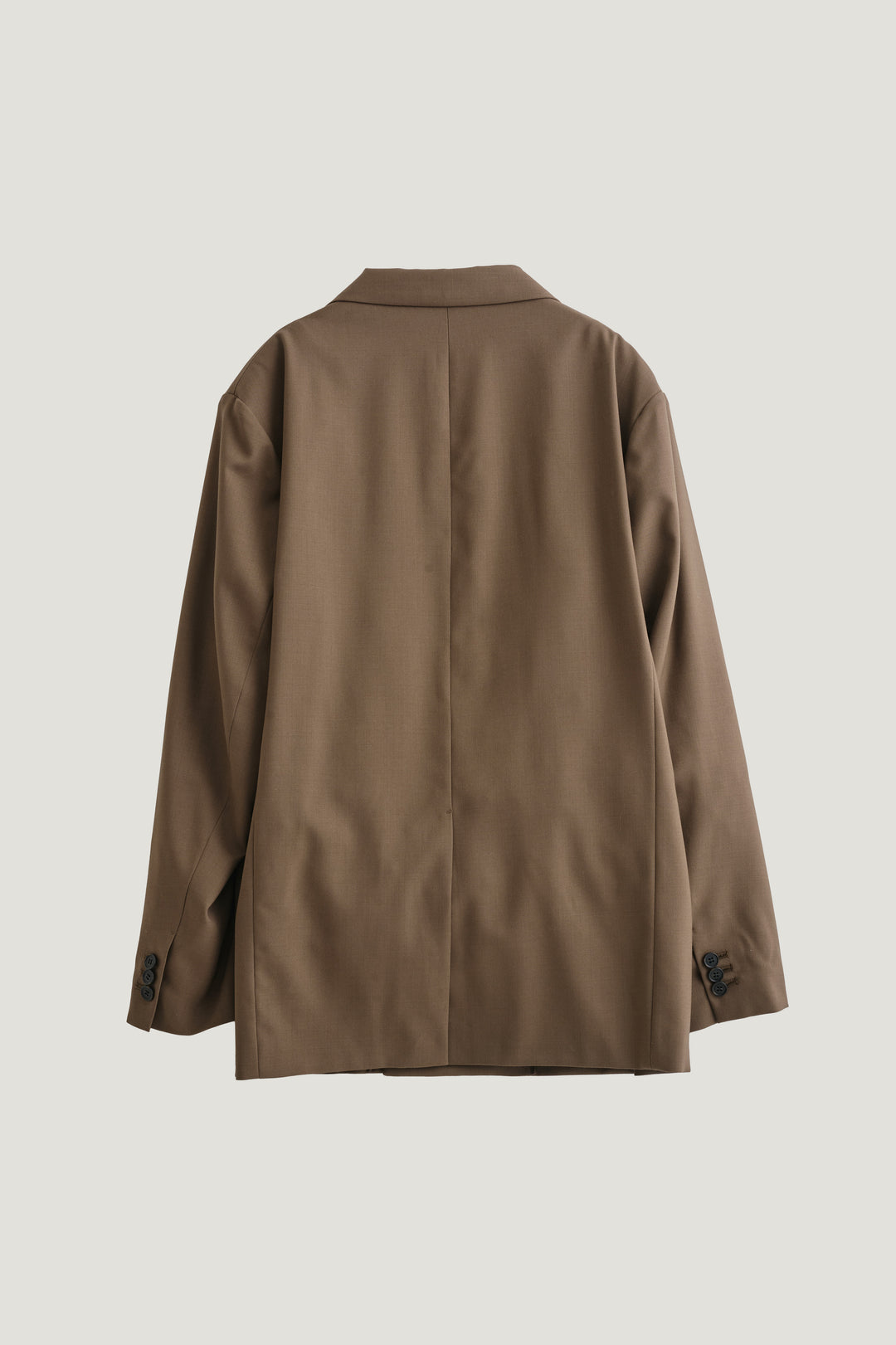 Virgin Wool Relaxed Jacket / Brown