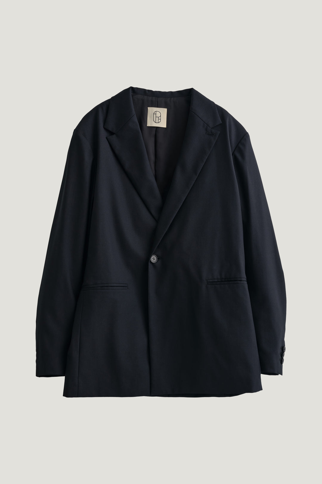 Virgin Wool Relaxed Jacket / Black