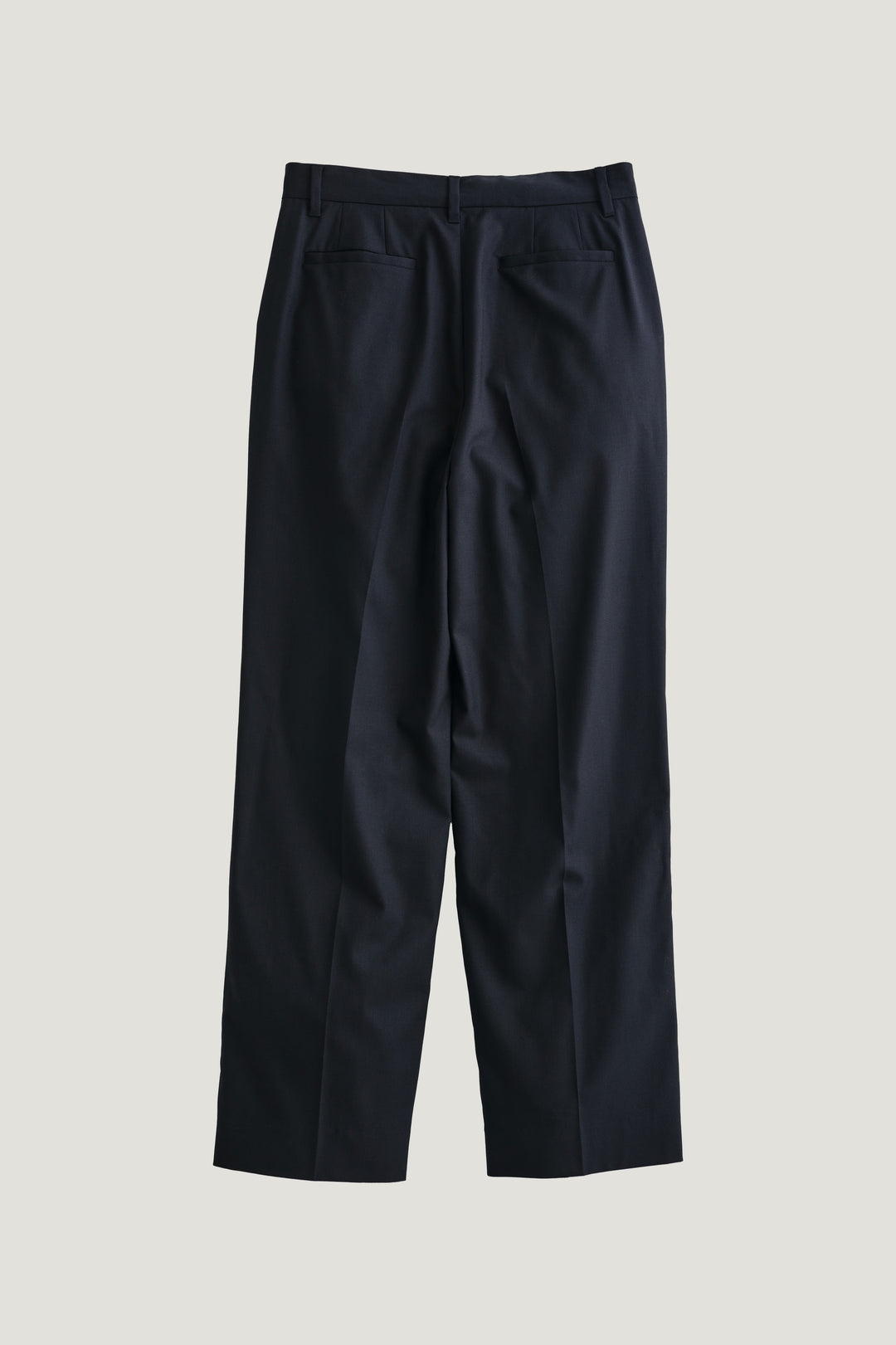 Virgin Wool Slim Straight Pants / Black
